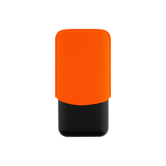 Étuis 3 cigares / Cuir (Orange)-La Régence