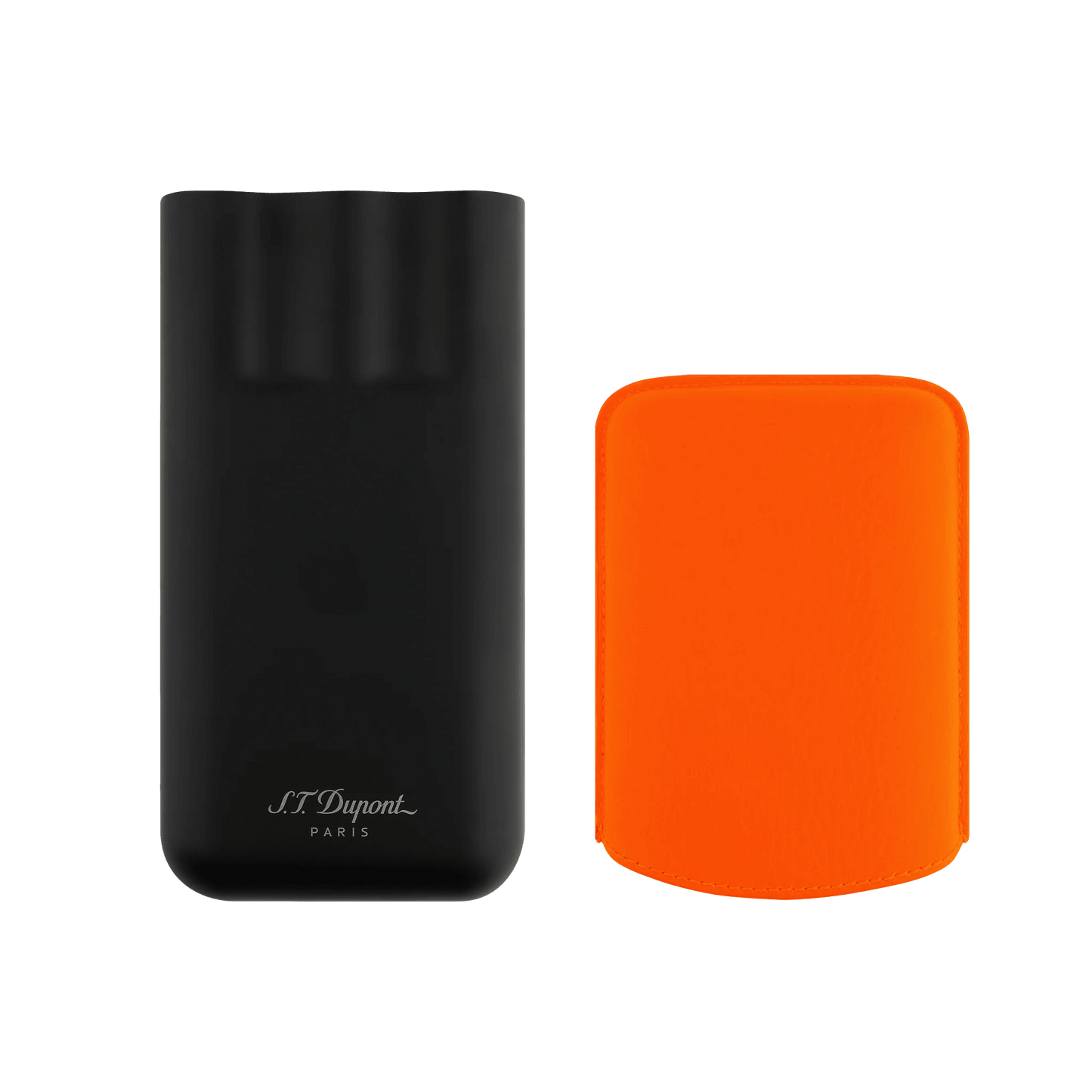 Étuis 3 cigares / Cuir (Orange)-La Régence