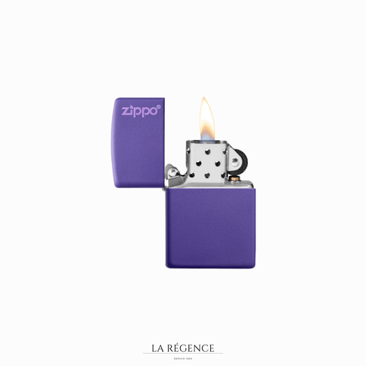 Purple Matte Zippo Logo-La Régence