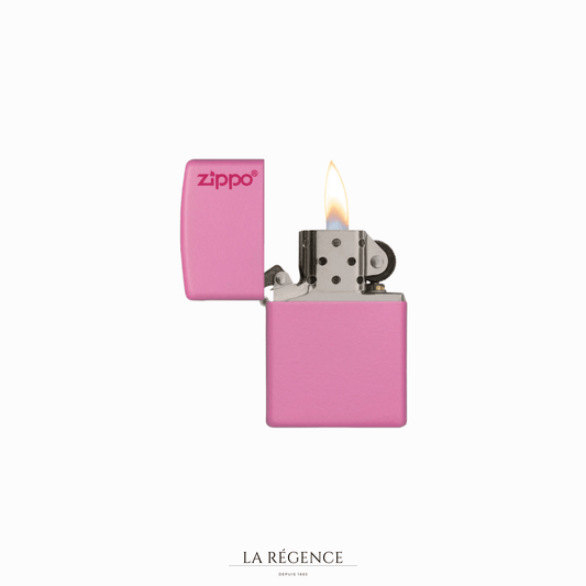 Pink Matte Zippo Logo-La Régence