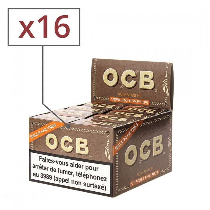 Boite de 16 rouleaux de feuilles + filtres (rolls) slim - non blanchi-La Régence
