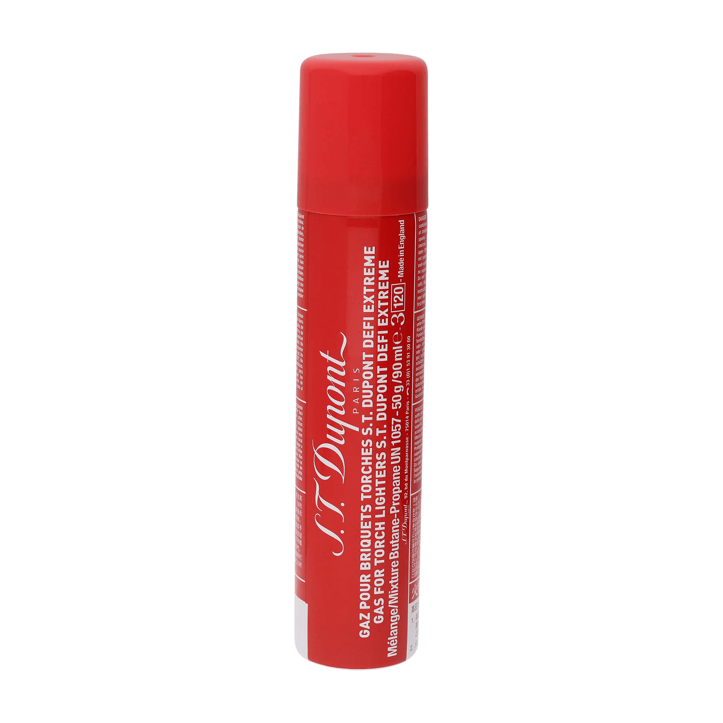 Cette recharge gaz rouge Défi Extrême est spécialement conçue pour garantir des performances optimales à votre briquet S.T. Dupont.