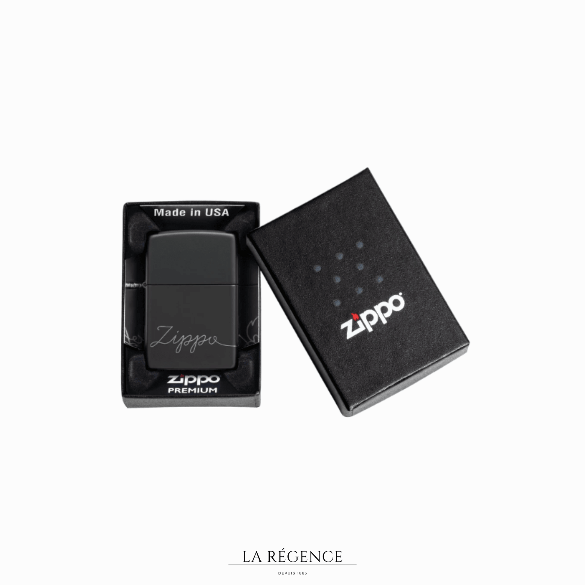 Cursive Zippo Design-La Régence