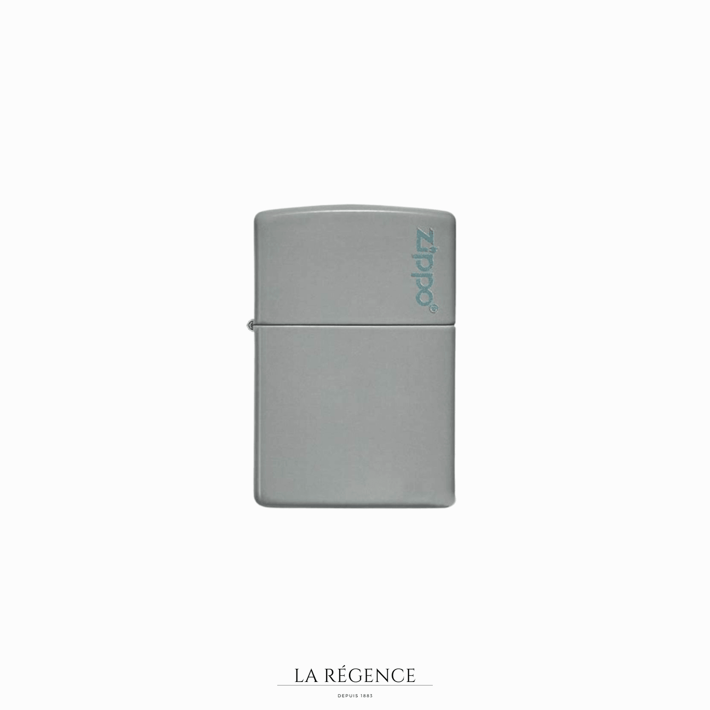 Flat Grey Zippo Logo-La Régence