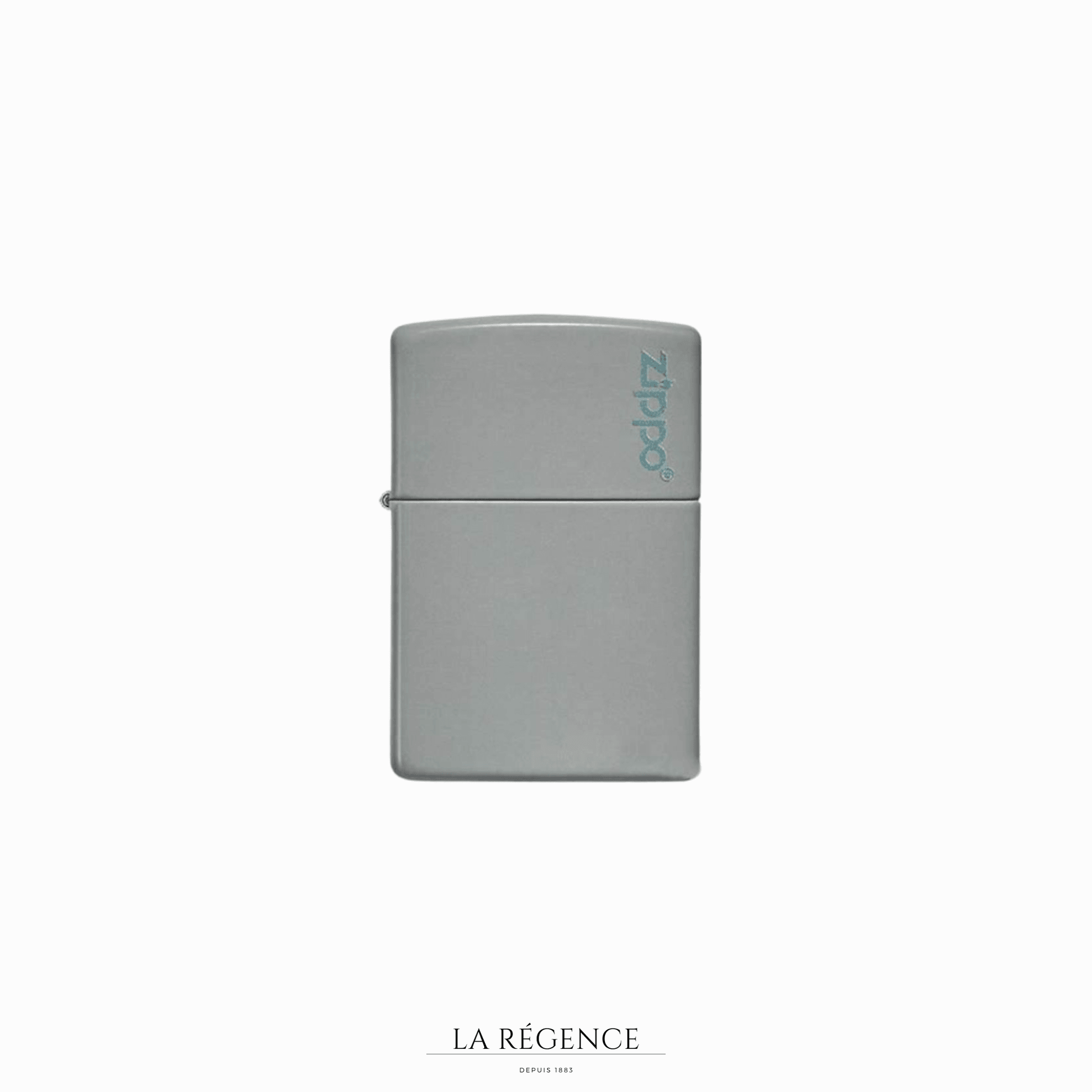 Flat Grey Zippo Logo-La Régence