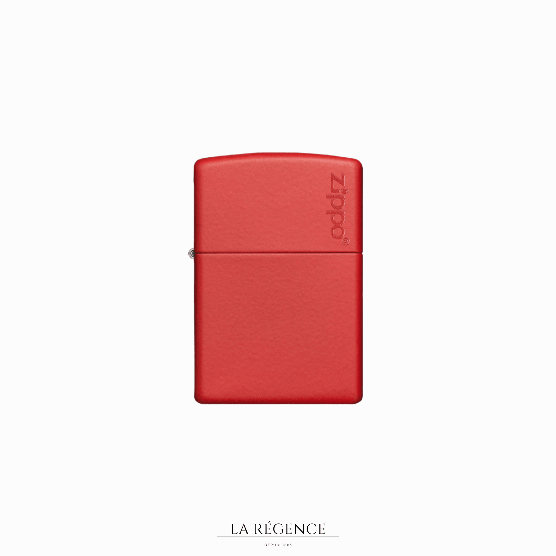 Red Matte Zippo Logo-La Régence