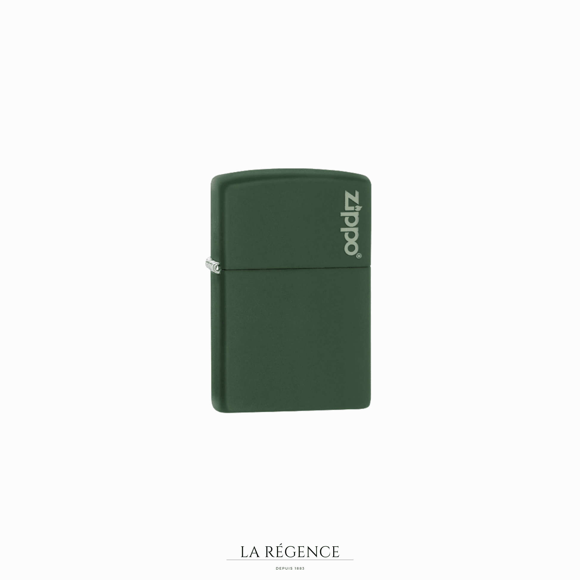 Green Matte Zippo Logo-La Régence