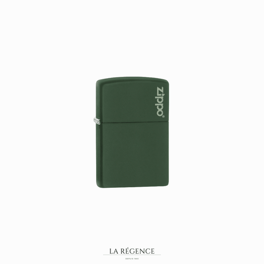 Green Matte Zippo Logo-La Régence