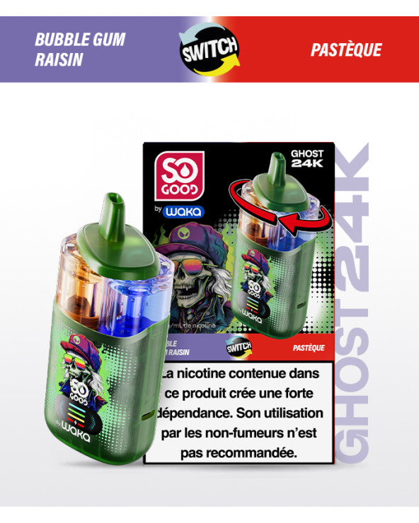 GHOST WAKA 24K BUBBLE GUM RAISIN ET PASTEQUE