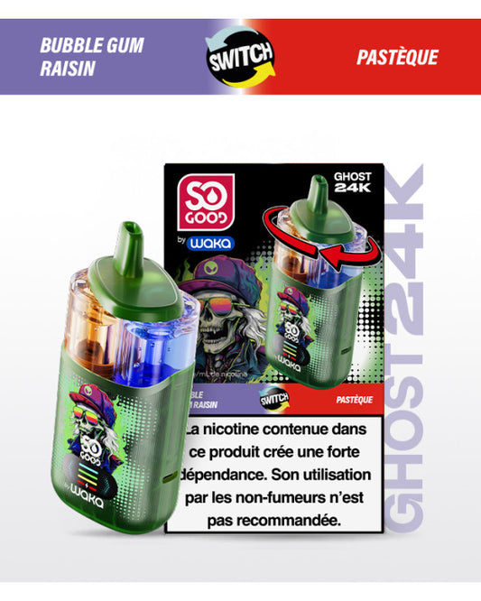 GHOST WAKA 24K BUBBLE GUM RAISIN ET PASTEQUE