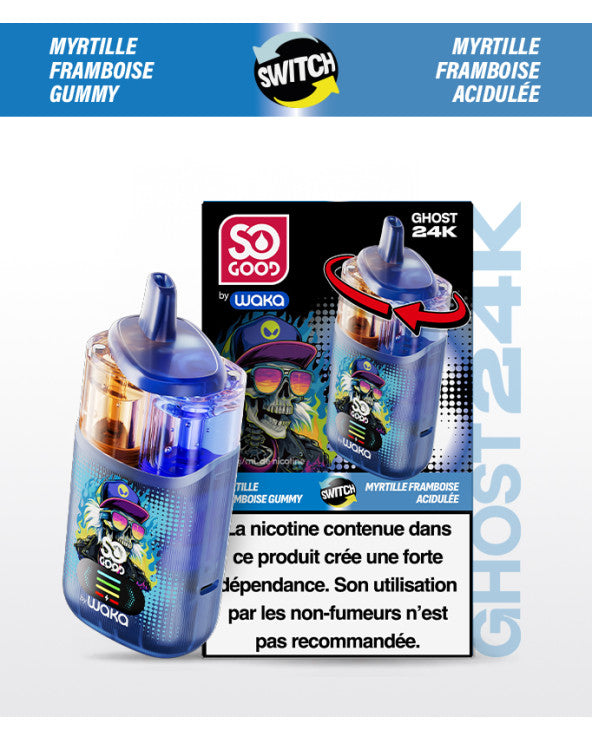 GHOST 24K MYRTILLE FRAMBOISE GUMMY ET MYRTILLE FRAMBOISE ACIDULEE